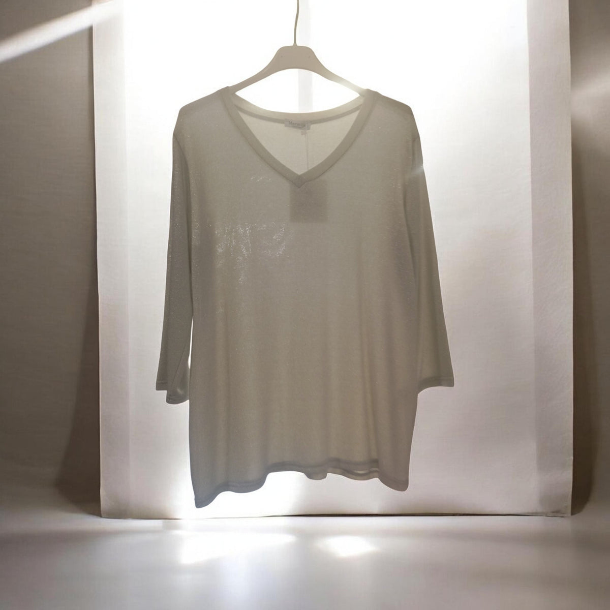Maglia in Filo Argento a Manica Lunga
