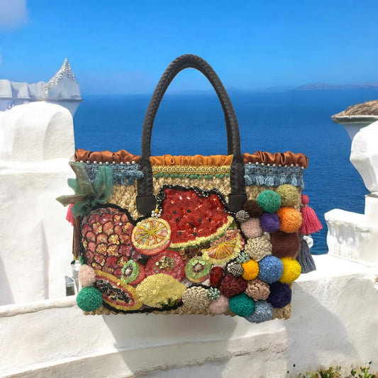 Borsa grande versatile realizzata a mano