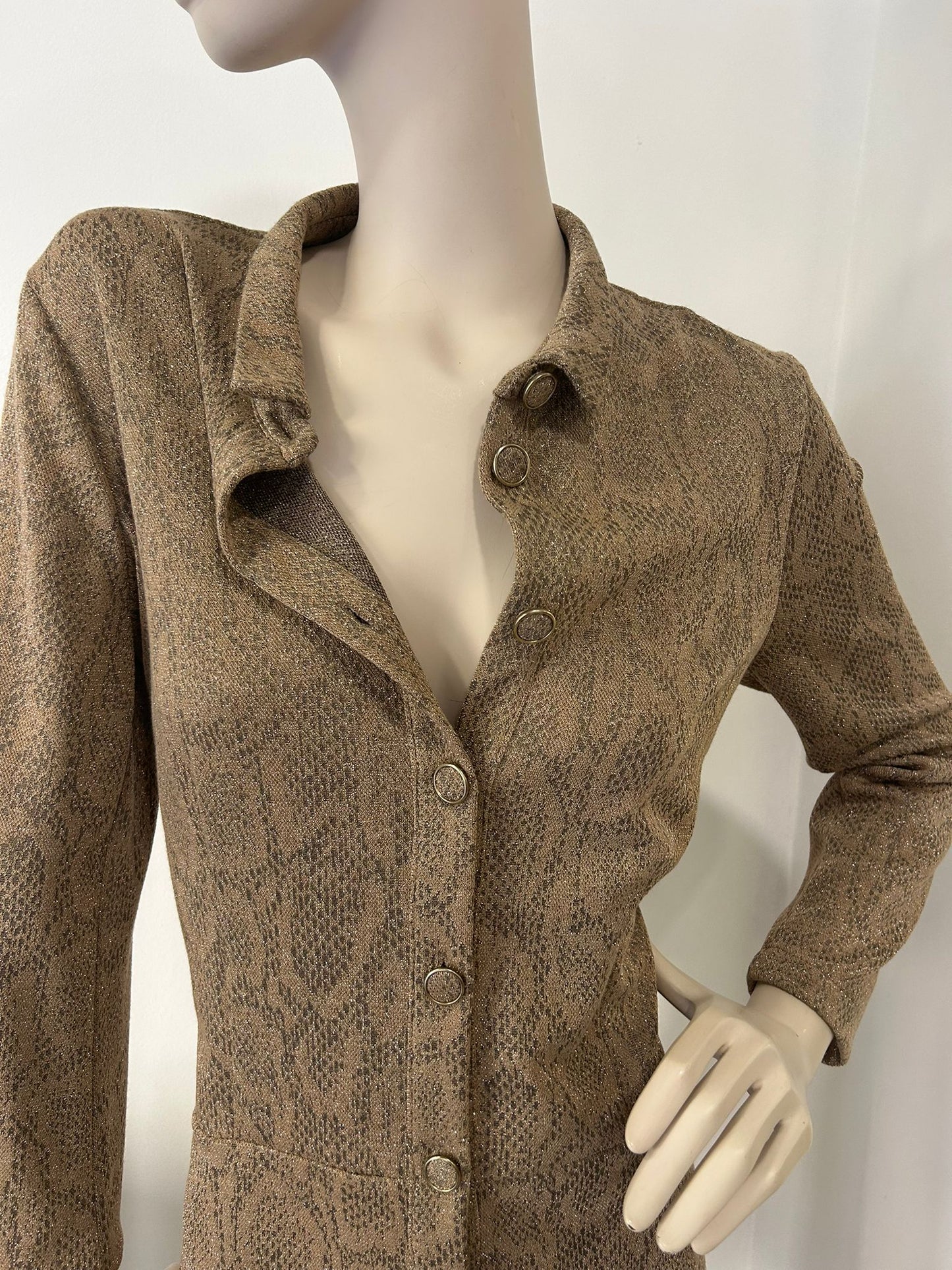 Chemisier oro lavorazione animalier