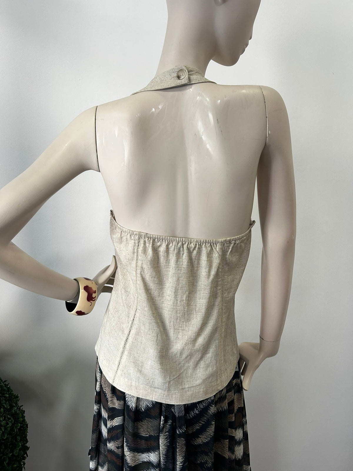 Gilet in cotone e lino