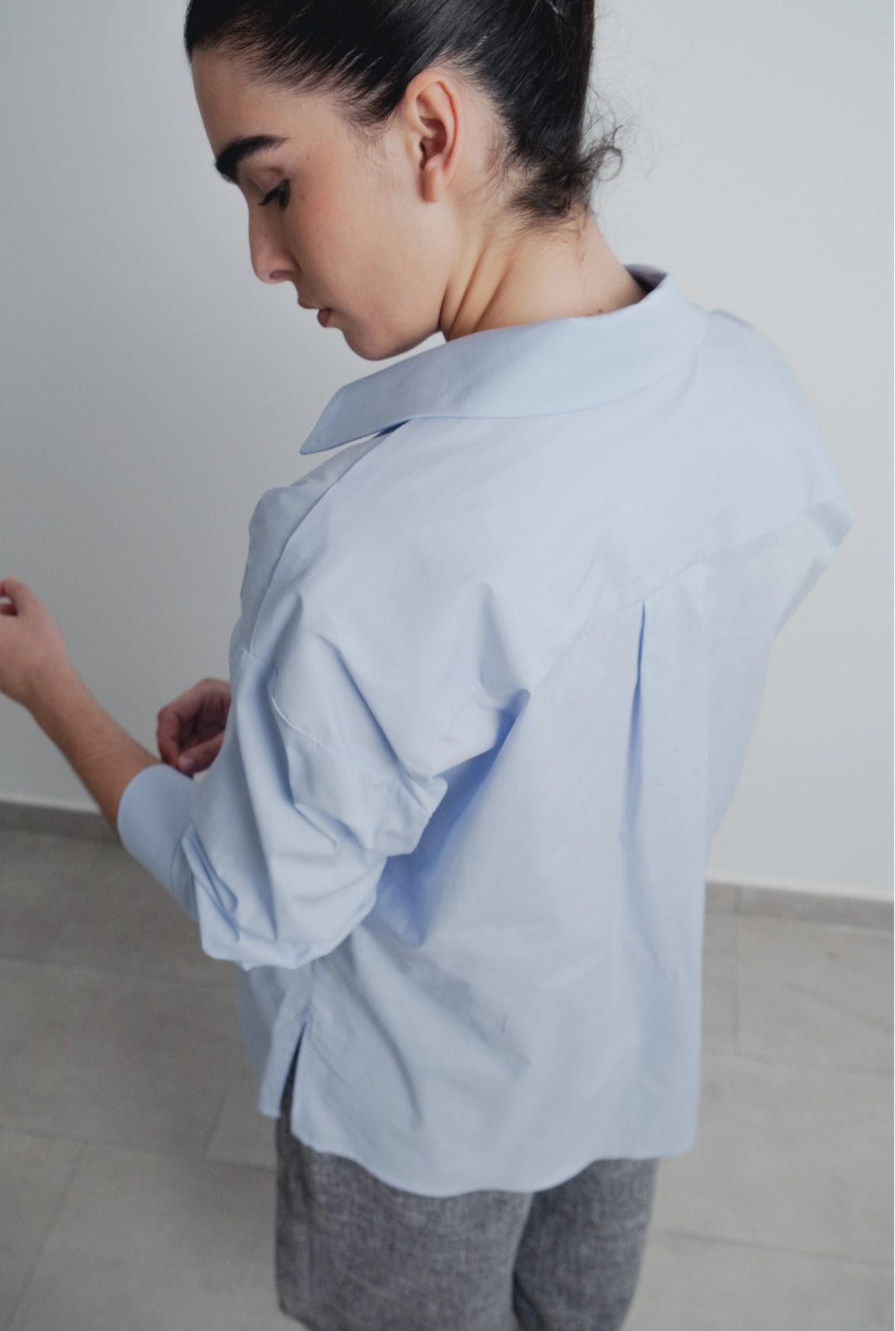 Camicia oversize in popeline