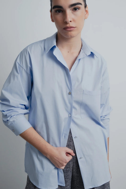 Camicia oversize in popeline