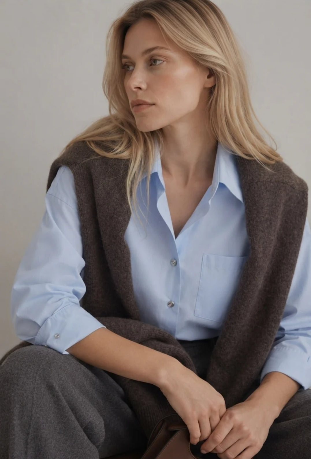Camicia oversize in popeline