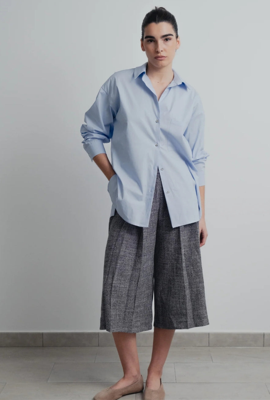 Camicia oversize in popeline