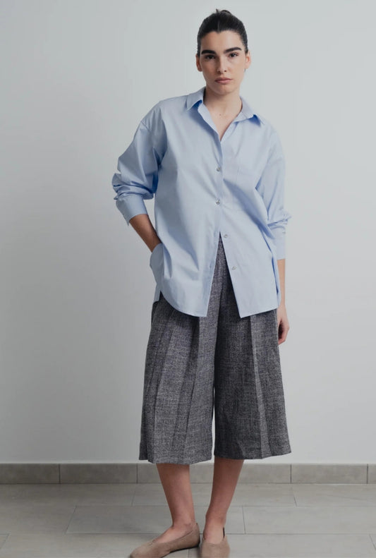 Camicia oversize in popeline